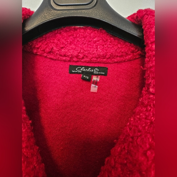 Cherry Red Boucle Jacket - Picture 4 of 4